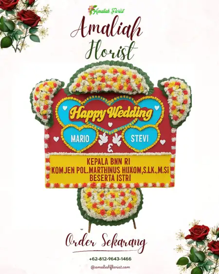 Papan Bunga Pernikahan Parijatah Kulon